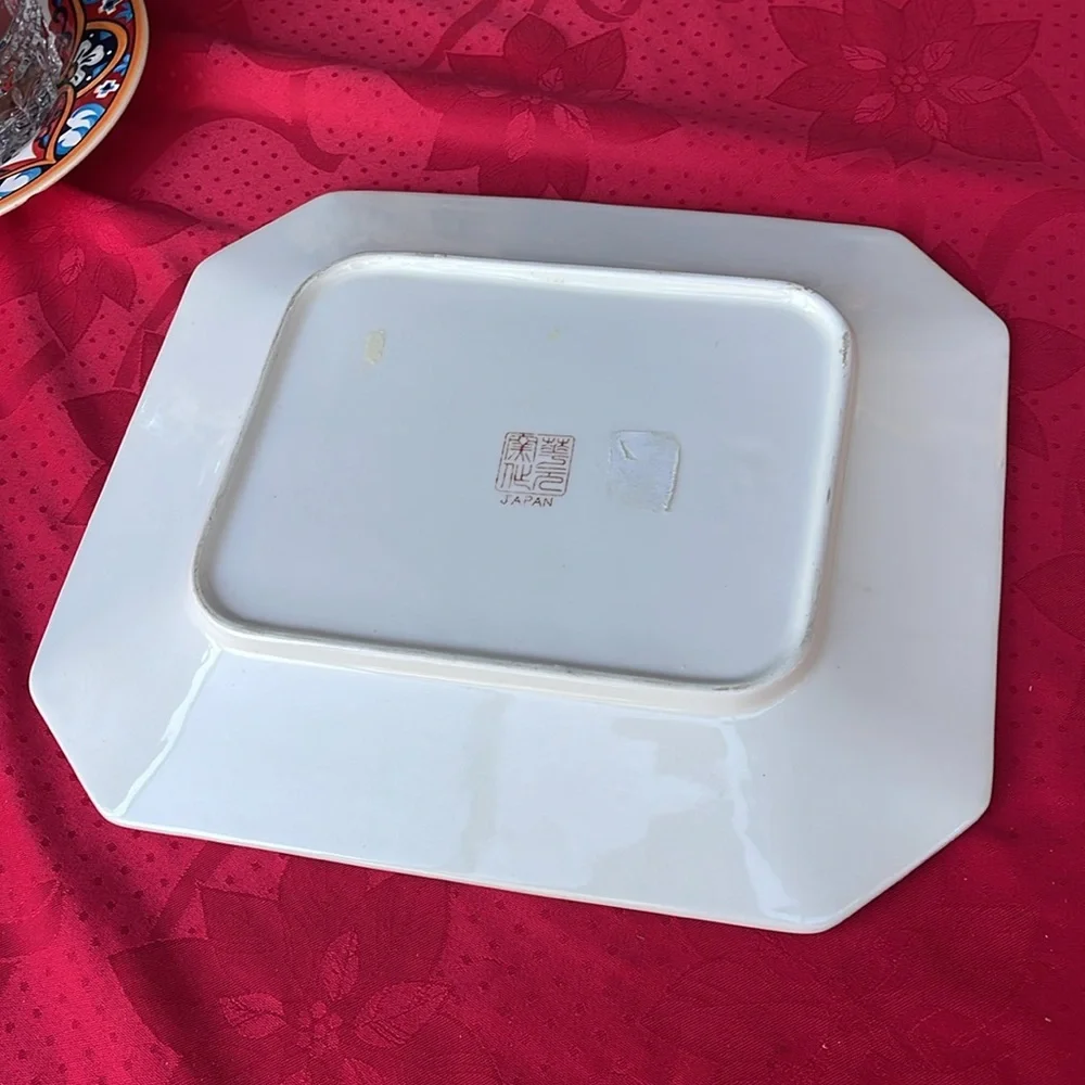 Elegant Vintage Japanese Blue and White Porcelain Plate